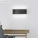 GobekUsa Minimalistic Black Rectangle LED Aluminum Wall Light Fixture for Dining Room - Sizes: 4.5"/7" Dia