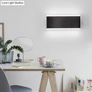 GobekUsa Minimalistic Black Rectangle LED Aluminum Wall Light Fixture for Dining Room - Sizes: 4.5"/7" Dia