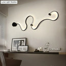 GobekUsa Modern Metal Snake-Like Wall Sconce Lighting - 25.5"/50" W LED Wall Mount Lamp in Black with Warm/White Light