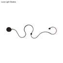 GobekUsa Modern Metal Snake-Like Wall Sconce Lighting - 25.5"/50" W LED Wall Mount Lamp in Black with Warm/White Light
