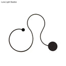 GobekUsa Modern Metal Snake-Like Wall Sconce Lighting - 25.5"/50" W LED Wall Mount Lamp in Black with Warm/White Light