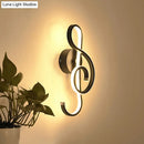 GobekUsa Modern Acrylic LED Wall Light Fixture - Music Note Design for Living Room