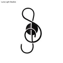 GobekUsa Modern Acrylic LED Wall Light Fixture - Music Note Design for Living Room