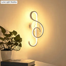 GobekUsa Modern Acrylic LED Wall Light Fixture - Music Note Design for Living Room