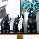GobekUsa Human Figure Sculpture Musical Instrument Band Character Home Decoration