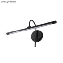 GobekUsa Modern LED Wall Lamp with Metal Shade - Tubular Vanity Lamp in Black/Nickel, 16"/20" Diameter