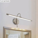 GobekUsa Modern LED Wall Lamp with Metal Shade - Tubular Vanity Lamp in Black/Nickel, 16"/20" Diameter