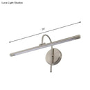 GobekUsa Modern LED Wall Lamp with Metal Shade - Tubular Vanity Lamp in Black/Nickel, 16"/20" Diameter