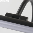 GobekUsa Modern LED Wall Lamp with Metal Shade - Tubular Vanity Lamp in Black/Nickel, 16"/20" Diameter