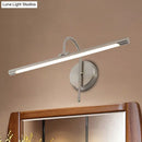 GobekUsa Modern LED Wall Lamp with Metal Shade - Tubular Vanity Lamp in Black/Nickel, 16"/20" Diameter