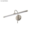 GobekUsa Modern LED Wall Lamp with Metal Shade - Tubular Vanity Lamp in Black/Nickel, 16"/20" Diameter