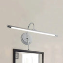 GobekUsa Modern LED Wall Lamp with Metal Shade - Tubular Vanity Lamp in Black/Nickel, 16"/20" Diameter