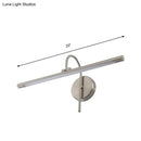 GobekUsa Modern LED Wall Lamp with Metal Shade - Tubular Vanity Lamp in Black/Nickel, 16"/20" Diameter