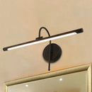 GobekUsa Modern LED Wall Lamp with Metal Shade - Tubular Vanity Lamp in Black/Nickel, 16"/20" Diameter