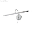 GobekUsa Modern LED Wall Lamp with Metal Shade - Tubular Vanity Lamp in Black/Nickel, 16"/20" Diameter