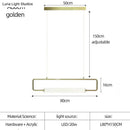 GobekUsa Nordic Minimalist Bar Hanging Rectangular Frame Pendant Light