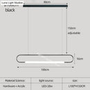 GobekUsa Nordic Minimalist Bar Hanging Rectangular Frame Pendant Light