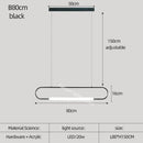 GobekUsa Nordic Minimalist Bar Hanging Rectangular Frame Pendant Light