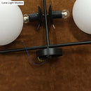 GobekUsa Modern Black Opal Glass Spherical Wall Light Fixture for Living Room