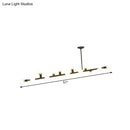 GobekUsa Modern Black Open Bulb Island Light with 7/13 Metal Lights - Simple Ceiling Lamp