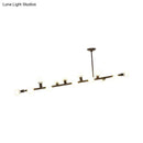 GobekUsa Modern Black Open Bulb Island Light with 7/13 Metal Lights - Simple Ceiling Lamp