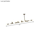 GobekUsa Modern Black Open Bulb Island Light with 7/13 Metal Lights - Simple Ceiling Lamp