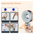 Modern black & orange dual switch shower head bathroom high pressure by Decorbites