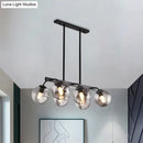 GobekUsa 6/8-Light Modern Pendant with Black Orb Shade for Kitchen and Dining Room