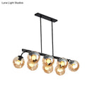 GobekUsa 6/8-Light Modern Pendant with Black Orb Shade for Kitchen and Dining Room