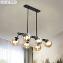GobekUsa 6/8-Light Modern Pendant with Black Orb Shade for Kitchen and Dining Room