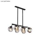 GobekUsa 6/8-Light Modern Pendant with Black Orb Shade for Kitchen and Dining Room