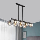 GobekUsa 6/8-Light Modern Pendant with Black Orb Shade for Kitchen and Dining Room