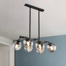 GobekUsa 6/8-Light Modern Pendant with Black Orb Shade for Kitchen and Dining Room