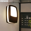 GobekUsa Contemporary Outdoor Black LED Wall Lamp - Acrylic Mount Light Fixture