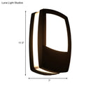 GobekUsa Contemporary Outdoor Black LED Wall Lamp - Acrylic Mount Light Fixture