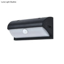 GobekUsa Black Modern Outdoor LED Wall Lamp with Rectangular Acrylic Shade