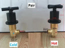 GobekUsa Black Painting Water Control Valve for Bathtub Faucet Mixer Handle