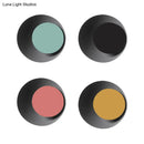 GobekUsa Macaron LED Circle Sconce Light in Black/Grey/Pink - Wall Mount Fixture (10"/13" Dia)