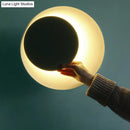 GobekUsa Macaron LED Circle Sconce Light in Black/Grey/Pink - Wall Mount Fixture (10"/13" Dia)