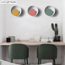 GobekUsa Macaron LED Circle Sconce Light in Black/Grey/Pink - Wall Mount Fixture (10"/13" Dia)