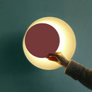 GobekUsa Macaron LED Circle Sconce Light in Black/Grey/Pink - Wall Mount Fixture (10"/13" Dia)