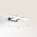 GobekUsa Sleek Acrylic Bedroom Vanity Light Fixture with Pivoting Bar LED Wall Mount