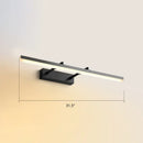 GobekUsa Sleek Acrylic Bedroom Vanity Light Fixture with Pivoting Bar LED Wall Mount