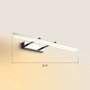 GobekUsa Sleek Acrylic Bedroom Vanity Light Fixture with Pivoting Bar LED Wall Mount
