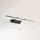 GobekUsa Sleek Acrylic Bedroom Vanity Light Fixture with Pivoting Bar LED Wall Mount