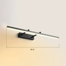 GobekUsa Sleek Acrylic Bedroom Vanity Light Fixture with Pivoting Bar LED Wall Mount