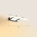 GobekUsa Sleek Acrylic Bedroom Vanity Light Fixture with Pivoting Bar LED Wall Mount