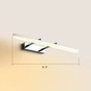 GobekUsa Sleek Acrylic Bedroom Vanity Light Fixture with Pivoting Bar LED Wall Mount