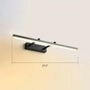 GobekUsa Sleek Acrylic Bedroom Vanity Light Fixture with Pivoting Bar LED Wall Mount