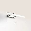 GobekUsa Sleek Acrylic Bedroom Vanity Light Fixture with Pivoting Bar LED Wall Mount